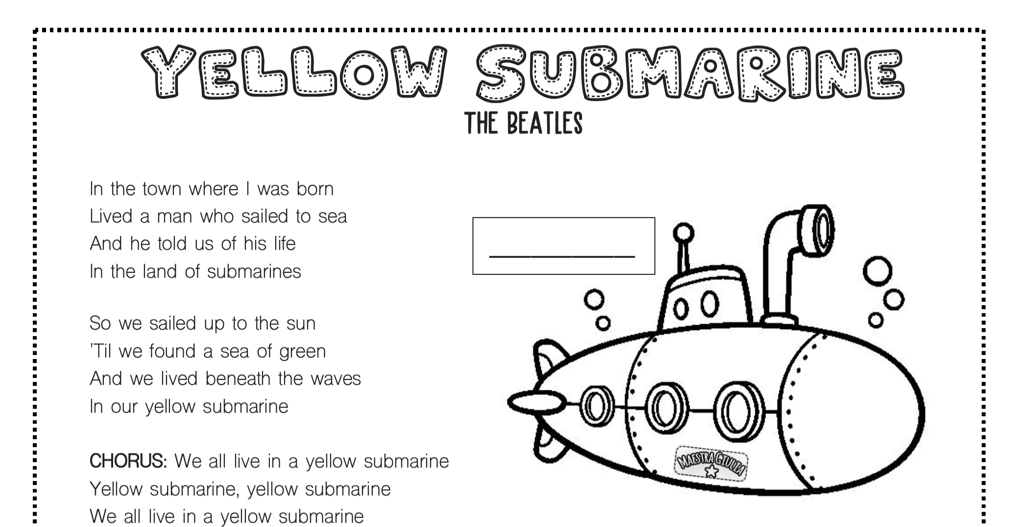 [Scheda] Yellow submarine – Beatles